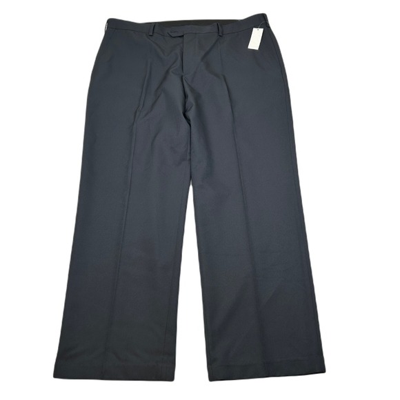 IZOD Dress Pants Mens 40x30 Navy Blue Straight Leg Metrix Fit Flat Front NEW‎ - Picture 1 of 8